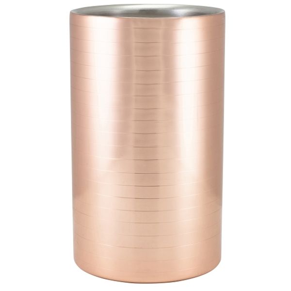 Ribbed Copper Plated Wine Cooler