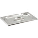 St/St Gastronorm Pan Notched Lid 1/4