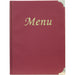 A5 Menu Holder Wine Red 8 Pages