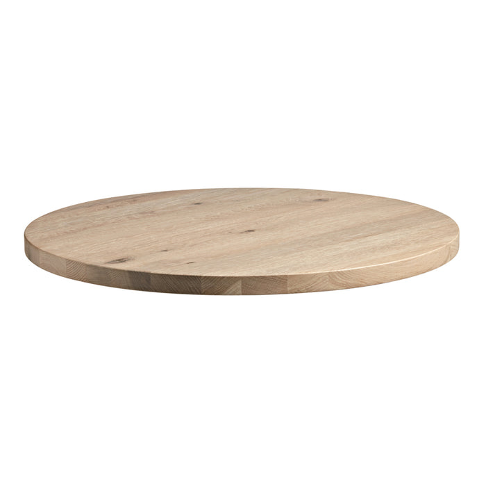 Rustic Solid Oak Table Top - Extra White - 120cm
