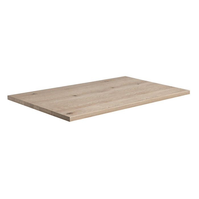 Rustic Solid Oak Table Top - Extra White - 120 x 70cm