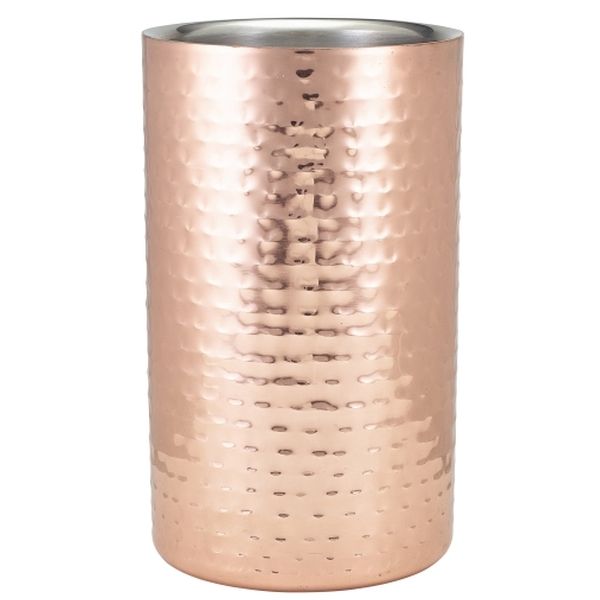 Hammered Copper Plated Wine Cooler