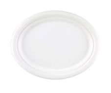 Compostable Bagasse Oval Plates 198mm (Pk 500)