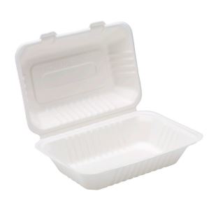 Compostable Bagasse Meal Boxes 228mm/9x6" (Pack 250)