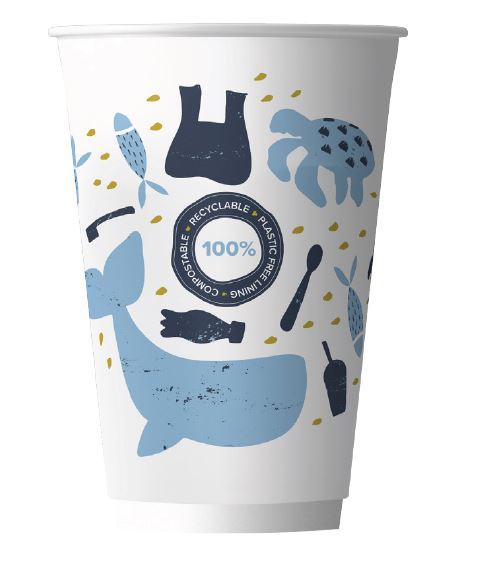8oz Double Wall Compostable Aqueous Cups (Pack 500)