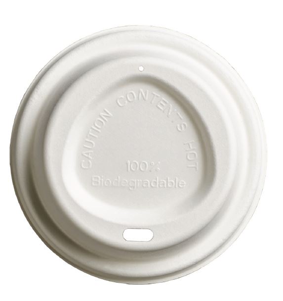 8oz Bagasse Compostable Hot Drink Lid (Pack 1000)