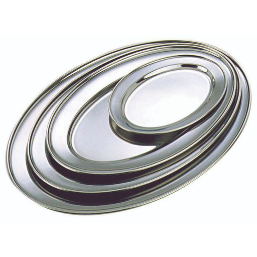 Stainless Steel Oval Flat 22cm/9"