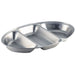 Stainless Steel Three Division Oval Vegetable Dish 35cm/14"