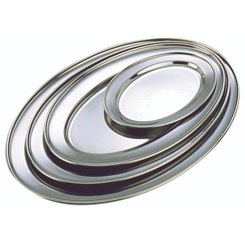 Stainless Steel Oval Flat 35cm/14"