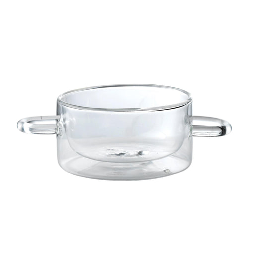 27 cl (9.5 oz) Thermic Double -Walled Glass Pot with dual handles (Box of 2)