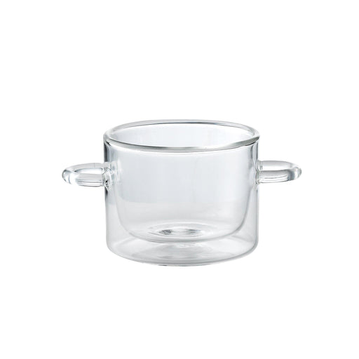 12 cl (4.25 oz) Thermic Double -Walled Glass Pot with dual handles (Box of 2)