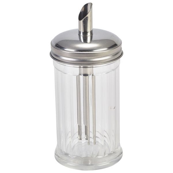 Sugar Pourer Stainless Steel Plastic Clear 7.5 x 17cm