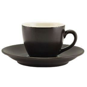 Porcelain Matt Black Saucer 12cm/4.75"
