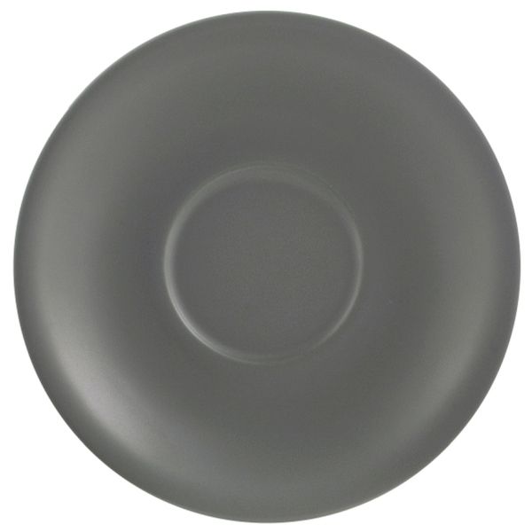 Porcelain Matt Grey Saucer (16cm/6.25") (Pack 6)