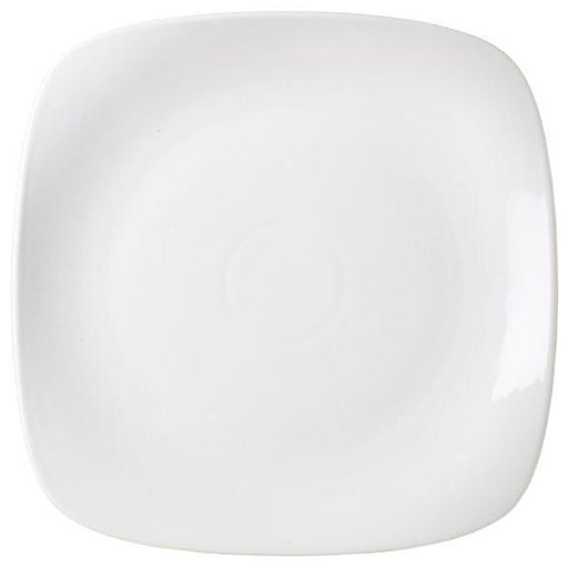 Porcelain Rounded Square Plate 17cm/6.5"