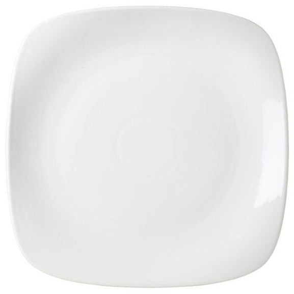 Porcelain Rounded Square Plate 21cm/8.25"