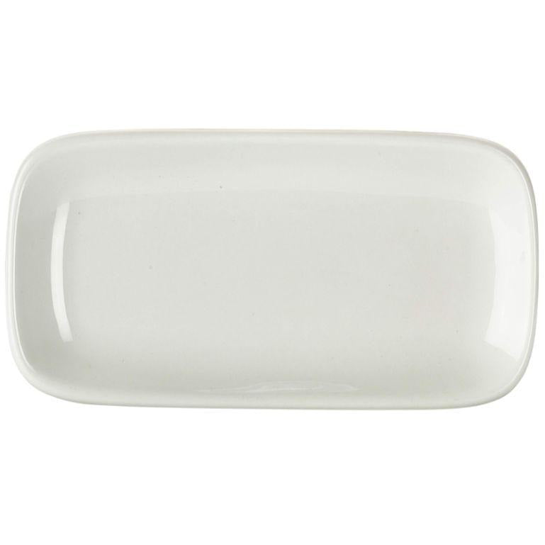 Porcelain Rounded Rectangular Plate 19.5 x 10cm/7.75 x 4"