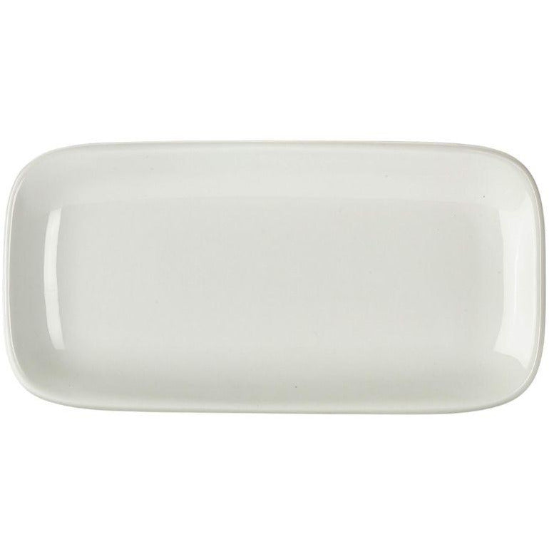 Porcelain Rounded Rectangular Plate 24.5 x 12.5cm/9.75 x 5"