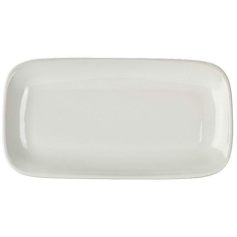 Porcelain Rounded Rectangular Plate 35.5 x 19cm/14 x 7.5"