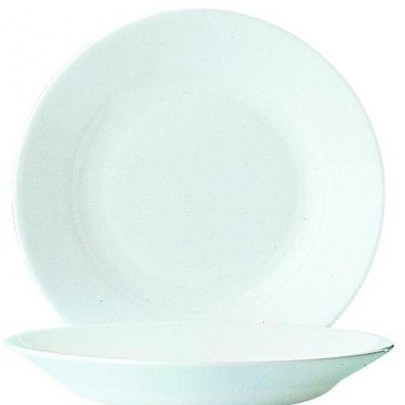 Arcoroc Restaurant Opal Dinnerware Soup Plate (22.6cm) (8.9") (Pack of 24)