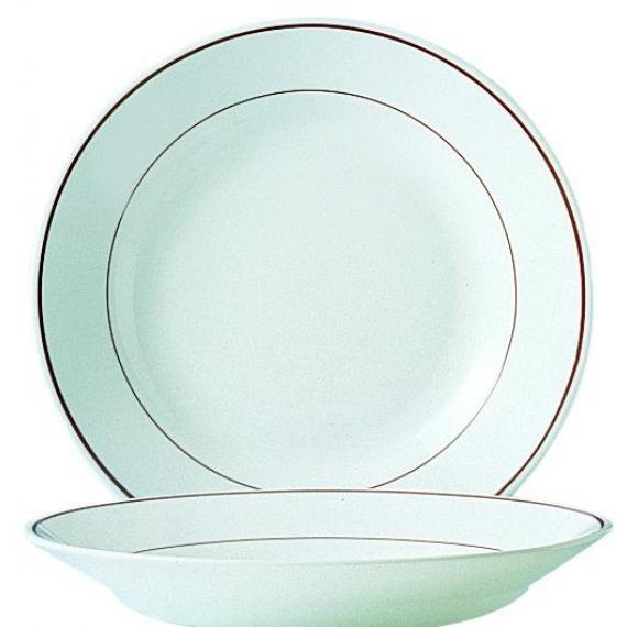 Arcoroc Filet Bordeaux Opal Dinnerware Soup Plate (22.6cm) (8.9") (Pack of 24)