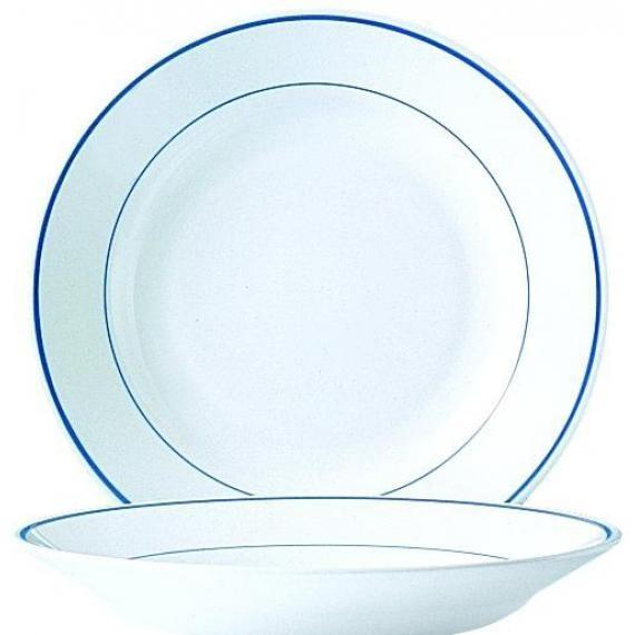 Arcoroc Filet Delt Opal Dinnerware Soup Plate (22.6cm) (8.9") (Pack of 24)