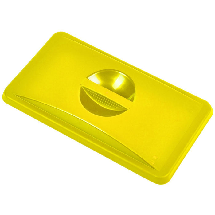Yellow Closed Lid For Slim Recycling Bin