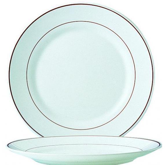 Arcoroc Filet Bordeaux Opal Dinnerware  Large Dinner Plate(25.4cm)(10") (Box of 36) - Smashing Supplies