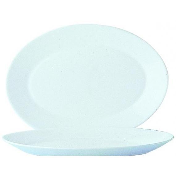 Arcoroc Restaurant Opal Dinnerware Oval Plate (29.8cm x 25.4cm) (11.7") (Pack of 24)