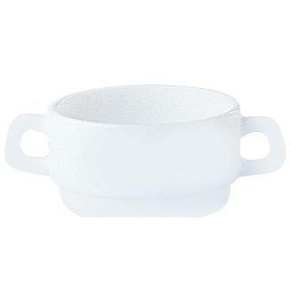 Arcoroc Restaurant Opal Dinnerware Stackable Soup Bowl With Handles (32cl) (11.3oz) (Pack of 24)