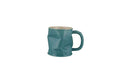 22cl/7.75oz Squashy Mugs  Squashed Tin Can Ceramic Mug Turquoise (medium) (Pack 6)