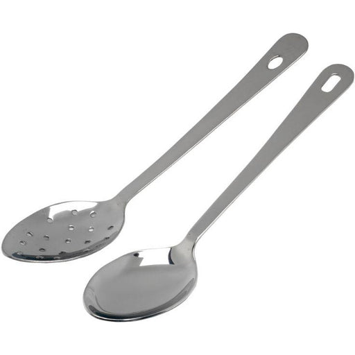 S/St.Perforated Spoon 10" With Hanging Hole