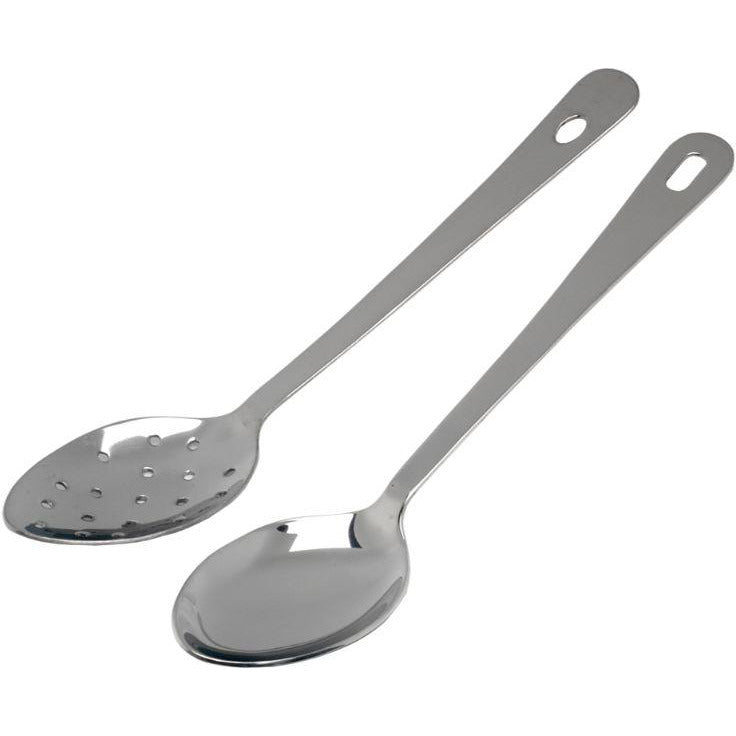 S/St.Perforated Spoon 14" With Hanging Hole