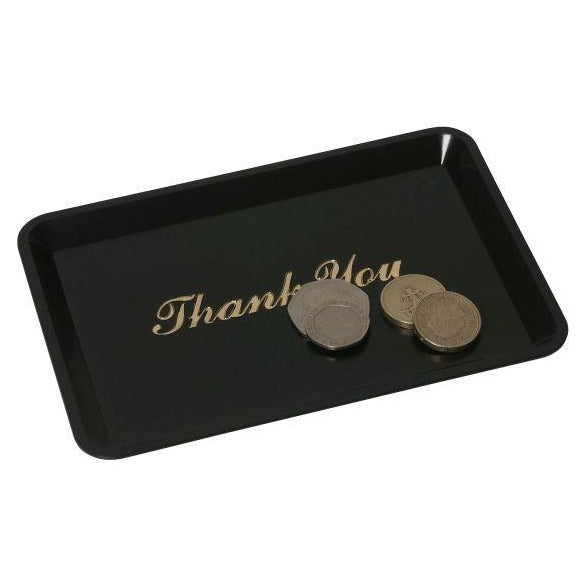Tip Tray Black "Thank You" 16 x 11cm
