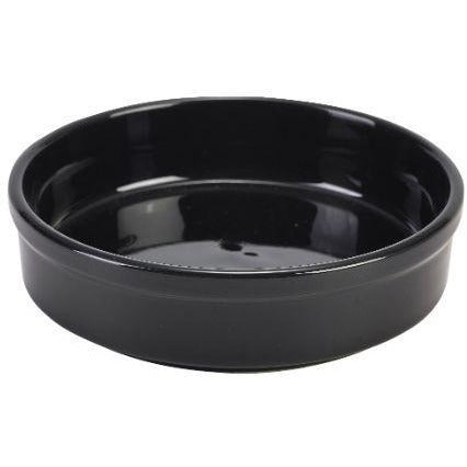 Porcelain Black Round Dish 13cm/5"