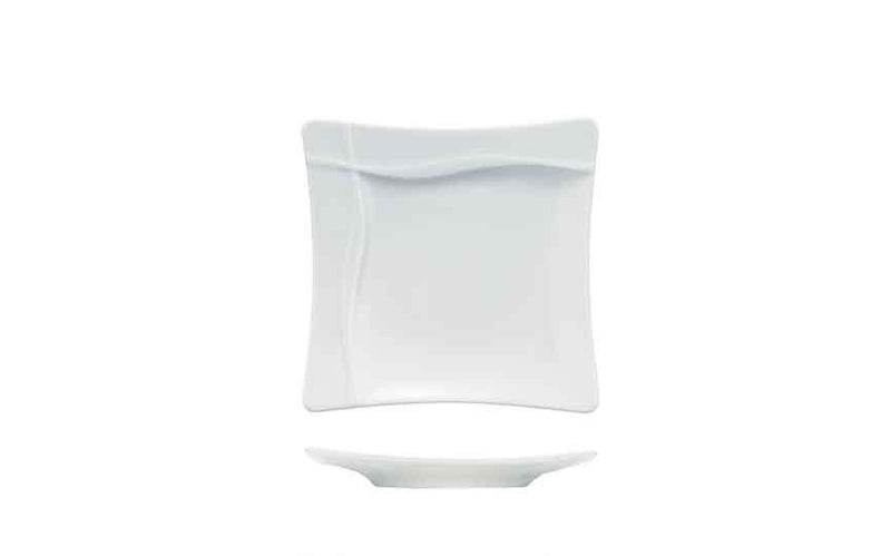 Pleasure Embossed Rim Square Plate (Box of 6)