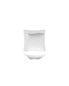 17.5 cl Pleasure Embossed Rim Deep Square Plate - 23x23cm (Box of 6)