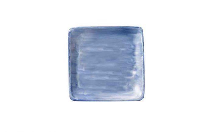 Modern Rustic Flat Square Plate Blue - 15x15cm (Box of 12)