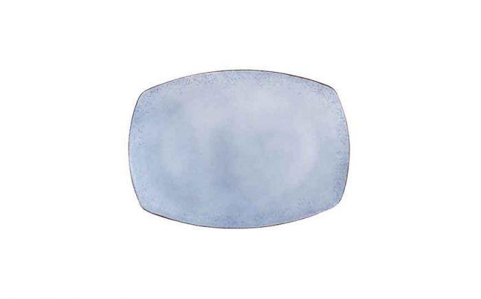 Modern Rustic Rectangular Platter Natural Blue - 28cm (Box of 6)