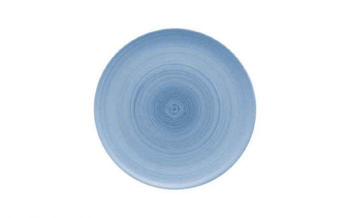Modern Rustic Flat Coupe Plate Blue - 28cm (Box of 6)