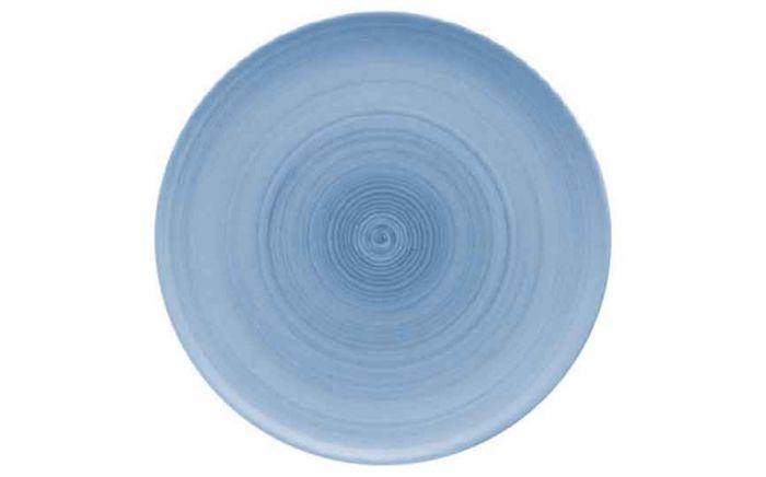 Modern Rustic Flat Coupe Plate Blue - 32cm (Box of 6)