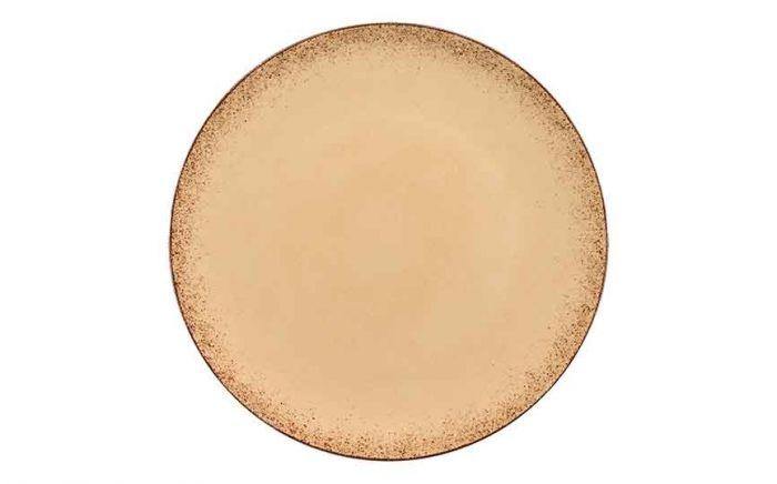 Modern Rustic Flat Coupe Plate Natural Sand - 28cm (Box of 6)