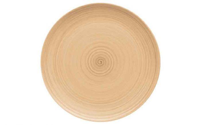Modern Rustic Flat Coupe Plate Ceramica Sand - 32cm (Box of 6)