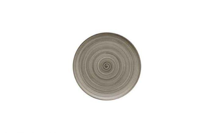 Modern Rustic Flat Coupe Plate Ceramica Wood - 20cm (Box of 12)