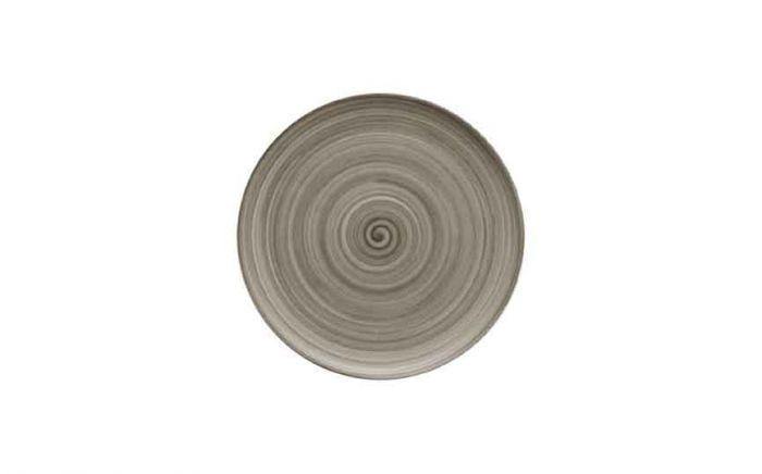 Modern Rustic Flat Coupe Plate Ceramica Wood - 26cm (Box of 6)