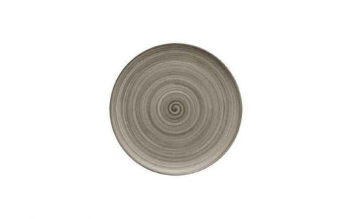 Modern Rustic Flat Coupe Plate Ceramica Wood - 26cm (Box of 6)