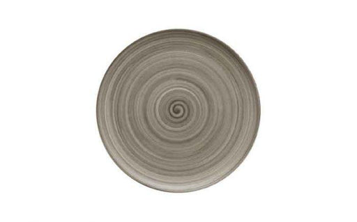 Modern Rustic Flat Coupe Plate Ceramica Wood - 28cm (Box of 6)