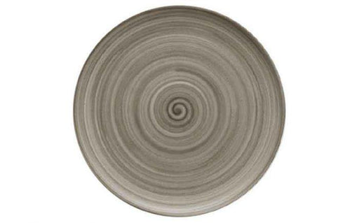 Modern Rustic Flat Coupe Plate Ceramica Wood - 32cm (Box of 6)