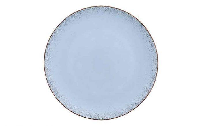 Modern Rustic Flat Coupe Plate Natural Blue - 28cm (Box of 6)