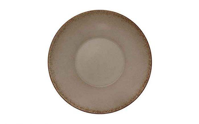 Modern Rustic Deep Coupe Plate Natural Wood - 24cm (Box of 6)